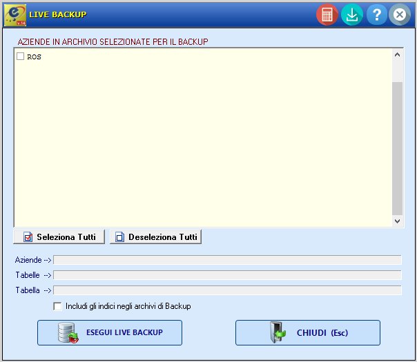 GestioneArchiviLiveBackupInLocale